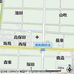愛知県あま市篠田八反田周辺の地図