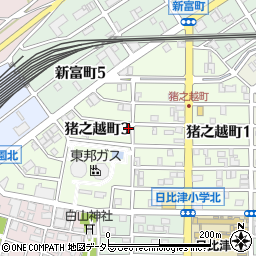 愛知県名古屋市中村区猪之越町3丁目3-1周辺の地図