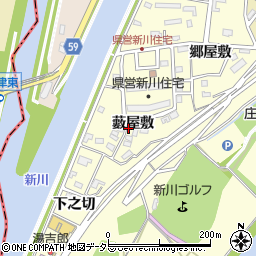 愛知県清須市下河原藪屋敷周辺の地図