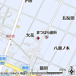 愛知県長久手市岩作欠花3周辺の地図