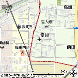 愛知県愛西市見越町堂起58周辺の地図