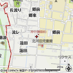 愛知県愛西市持中町郷前周辺の地図