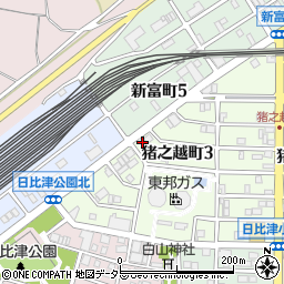 愛知県名古屋市中村区猪之越町3丁目3-22周辺の地図