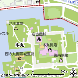 名古屋城周辺の地図