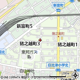 愛知県名古屋市中村区猪之越町3丁目2-3周辺の地図