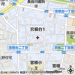 愛知県名古屋市千種区宮根台周辺の地図