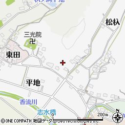 愛知県長久手市松杁周辺の地図