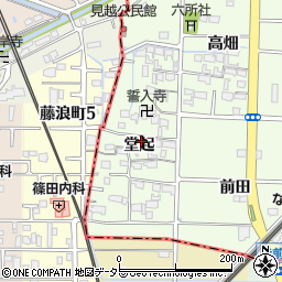 愛知県愛西市見越町堂起周辺の地図