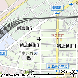 愛知県名古屋市中村区猪之越町3丁目2-2周辺の地図