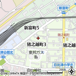 愛知県名古屋市中村区猪之越町3丁目2周辺の地図