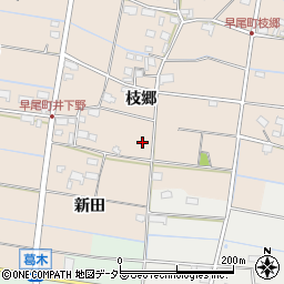愛知県愛西市早尾町枝郷周辺の地図