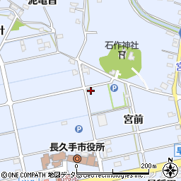 愛知県長久手市岩作宮前72周辺の地図