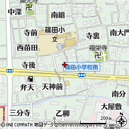愛知県あま市篠田（向島）周辺の地図