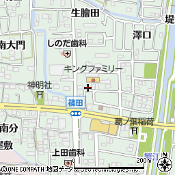愛知県あま市篠田南長無周辺の地図