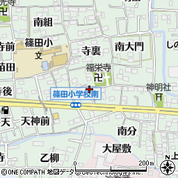 愛知県あま市篠田中分周辺の地図