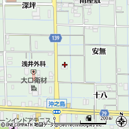 愛知県あま市七宝町沖之島安無周辺の地図