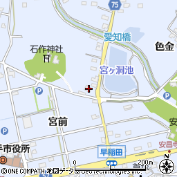 中日新聞　長久手東部専売所周辺の地図
