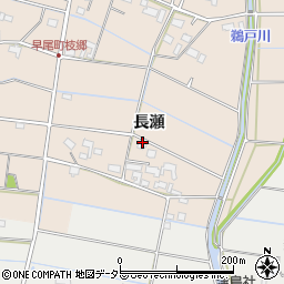 愛知県愛西市早尾町長瀬周辺の地図