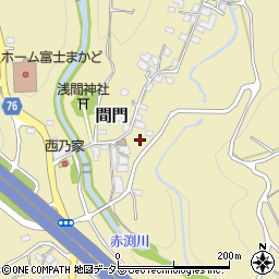 静岡県富士市間門周辺の地図