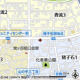 すき家名東猪子石店周辺の地図