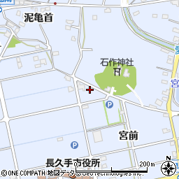 愛知県長久手市岩作宮前70周辺の地図