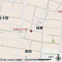 愛知県愛西市早尾町枝郷121周辺の地図