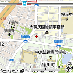 愛知県名古屋市東区徳川町2105周辺の地図