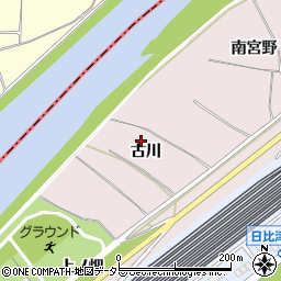 愛知県名古屋市中村区日比津町古川周辺の地図