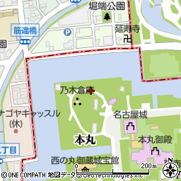 愛知県名古屋市中区本丸周辺の地図