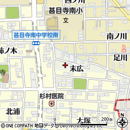 愛知県あま市下萱津末広41周辺の地図