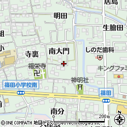 愛知県あま市篠田南大門29-8周辺の地図