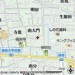 愛知県あま市篠田南大門30-8周辺の地図