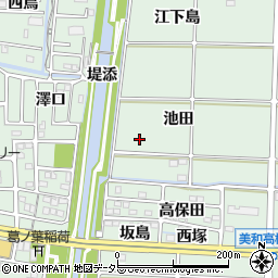 愛知県あま市篠田（池田）周辺の地図