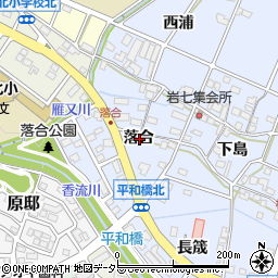 愛知県長久手市岩作落合周辺の地図