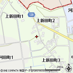 愛知県津島市上新田町周辺の地図