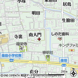 愛知県あま市篠田南大門30-7周辺の地図