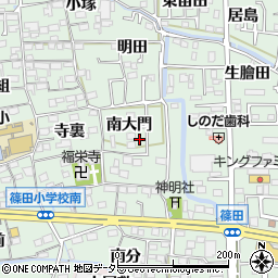 愛知県あま市篠田南大門29周辺の地図