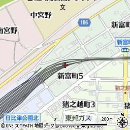 愛知県名古屋市中村区新富町5丁目周辺の地図