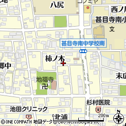 愛知県あま市本郷柿ノ木周辺の地図
