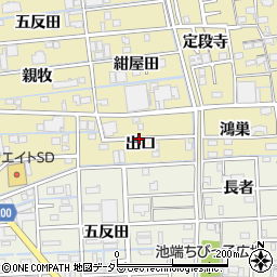 愛知県あま市中萱津（出口）周辺の地図