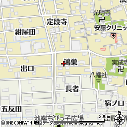 愛知県あま市中萱津鴻巣周辺の地図