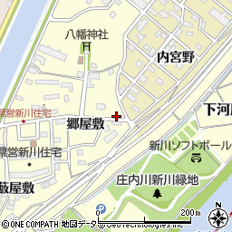 愛知県清須市下河原郷屋敷周辺の地図