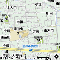 あま市篠田寺裏30 MJパーキング周辺の地図