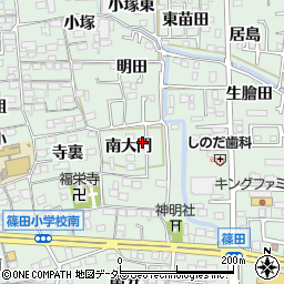 愛知県あま市篠田南大門30周辺の地図