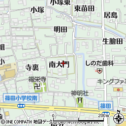 愛知県あま市篠田南大門29-11周辺の地図