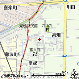 愛知県愛西市見越町堂起18周辺の地図