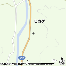 愛知県豊田市中当町ヒカゲ周辺の地図