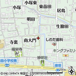 愛知県あま市篠田南大門41-4周辺の地図