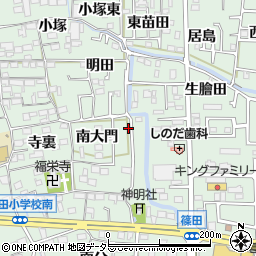 愛知県あま市篠田南大門41周辺の地図