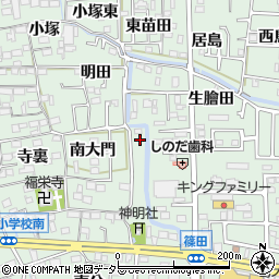愛知県あま市篠田南大門41-8周辺の地図